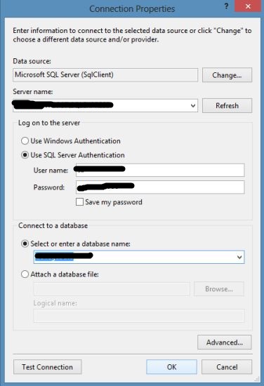 Creating Connection Properties in Entity Model